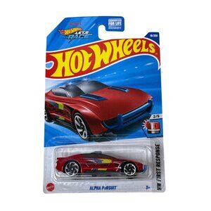 Hot Wheels Alpha Pursuit HW First Response 2022 Red Black Police Rescue Car